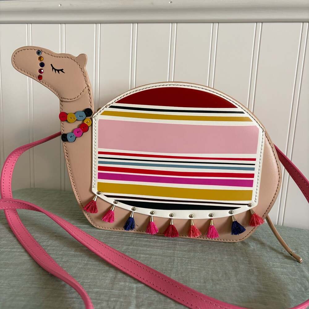 Kate Spade Camel "Spice Things Up" Leather Crossbody Bag Purse